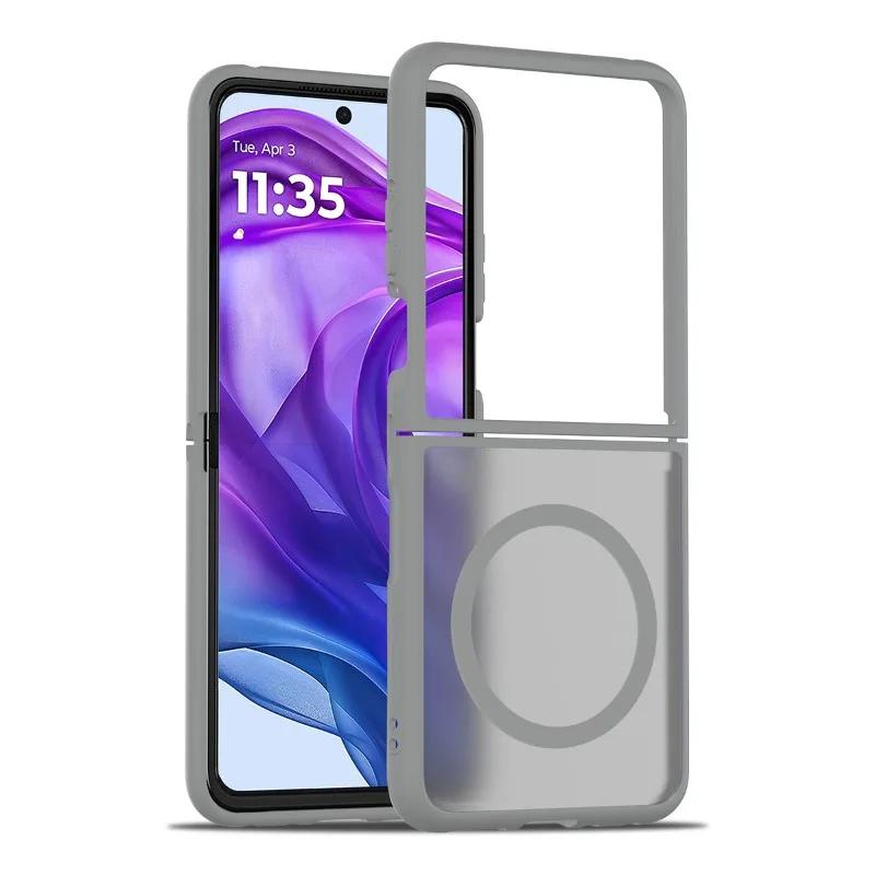Чехол для Motorola Razr 60 Ultra для Magsafe Магнитный Матовый Чехол для Moto Razr 60 50 Ultra Razr + 2025 Ударопрочный Жесткий Бампер