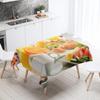 Изысканная скатерть с принтом для кухни, ресторана, украшения стола и водонепроницаемая прямоугольная необрастающая ткань