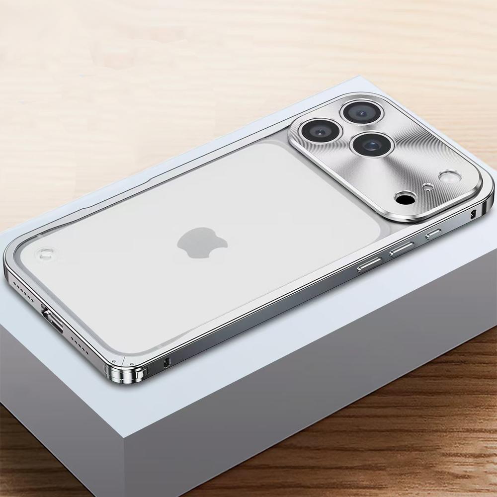 Роскошный чехол-бампер из алюминиевого сплава для iPhone 17 16 15 14 13 12 Pro Max Металлическая рамка Полная защита объектива камеры Противоударный чехол