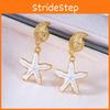 Fresh Style Summer Starfish Earrings With Alloy Shell Accents For Women Beach Accessory
