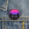 Cute Rainbow Cat Brooch Breastpin Colorful Stripe Badge Exquisite Kitty Enamel Pin  Gift