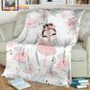 Dream Ballet Girl Ballerina Fairy Swan Unicorn Cartoon Blanket,Soft Throw Blanket for Home Bedroom Bed Sofa Picnic Travel Kids