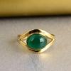 Green Onyx Gemstone Ring, Solid 925 Sterling Silver Ring, Yellow Gold Ring, Handmade Ring, Statement Ring, Women Ring, Silver Ring