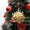 Christmas Pendant Wooden 2021 Epidemic Pendant Christmas Tree Hanging Ornament Decoration