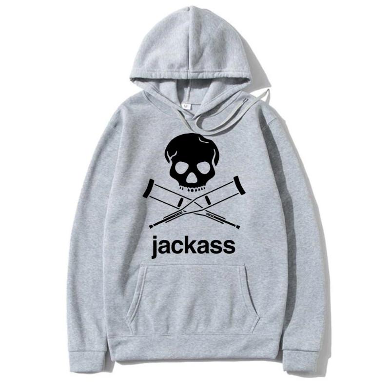 Черная толстовка с принтом логотипа Jackass, уличная мода, мужская, оверсайз, повседневная, модная, мужская, женская, винтажная, свободная, с капюшоном