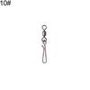 50Pcs/Set Rolling Swivel with Hanging Snap Fishing Tackle Fishhooks Connector