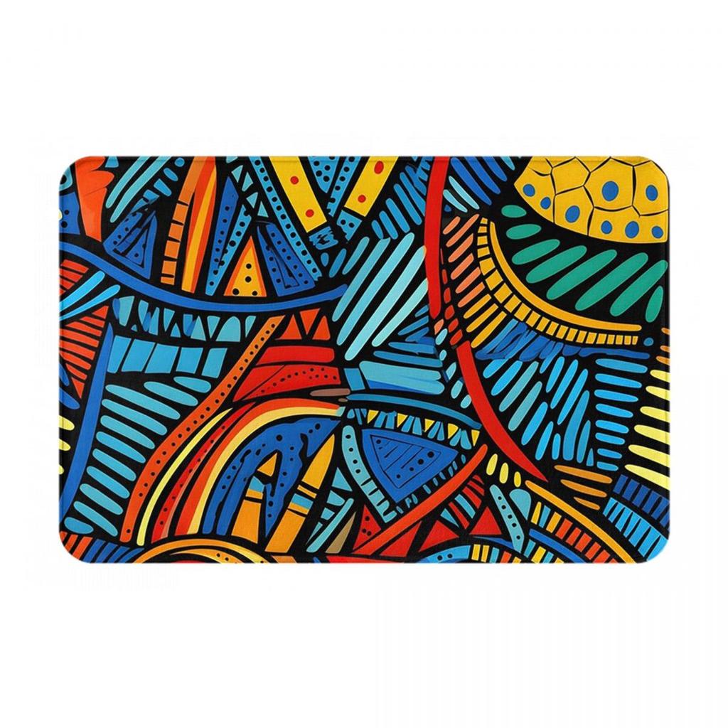 Kizomba Samakaka Ankara Print African Pattern Wax Design Non-slip Doormat Floor Mat Carpet Rug for Kitchen Entrance Footpad Mats