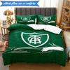 3PCS Green Shield Emblem Design Printed Soft Bedding Set,Including 1pc Duvet Cover And 2pcs Pillowcases Perfect for Bedroom, Dormitory, Fan gift