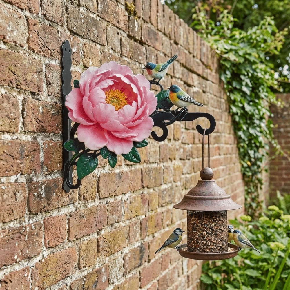 Iron Art Wall Mounted Hanger Colorful Bird Cage Rack Multi-functional Plant Hanging Bracket  Indoor