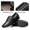 Latin Dance Shoes For Men Black Modern Dance Shoes Salsa Ballroom Tango Latin Shoes For Boys Men Flat Heel Free Shipping