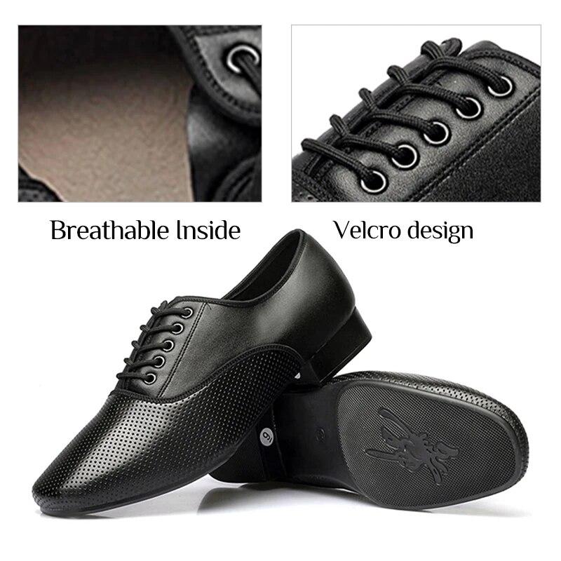 Latin Dance Shoes For Men Black Modern Dance Shoes Salsa Ballroom Tango Latin Shoes For Boys Men Flat Heel Free Shipping