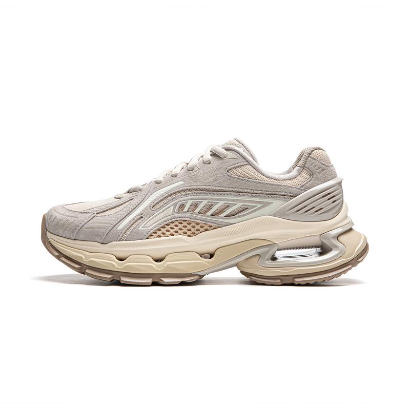 Li Ning Lijun BOW Trend Series универсальные повседневные туфли с низким верхом мужские повседневные туфли светло-серого цвета AZGU061-1