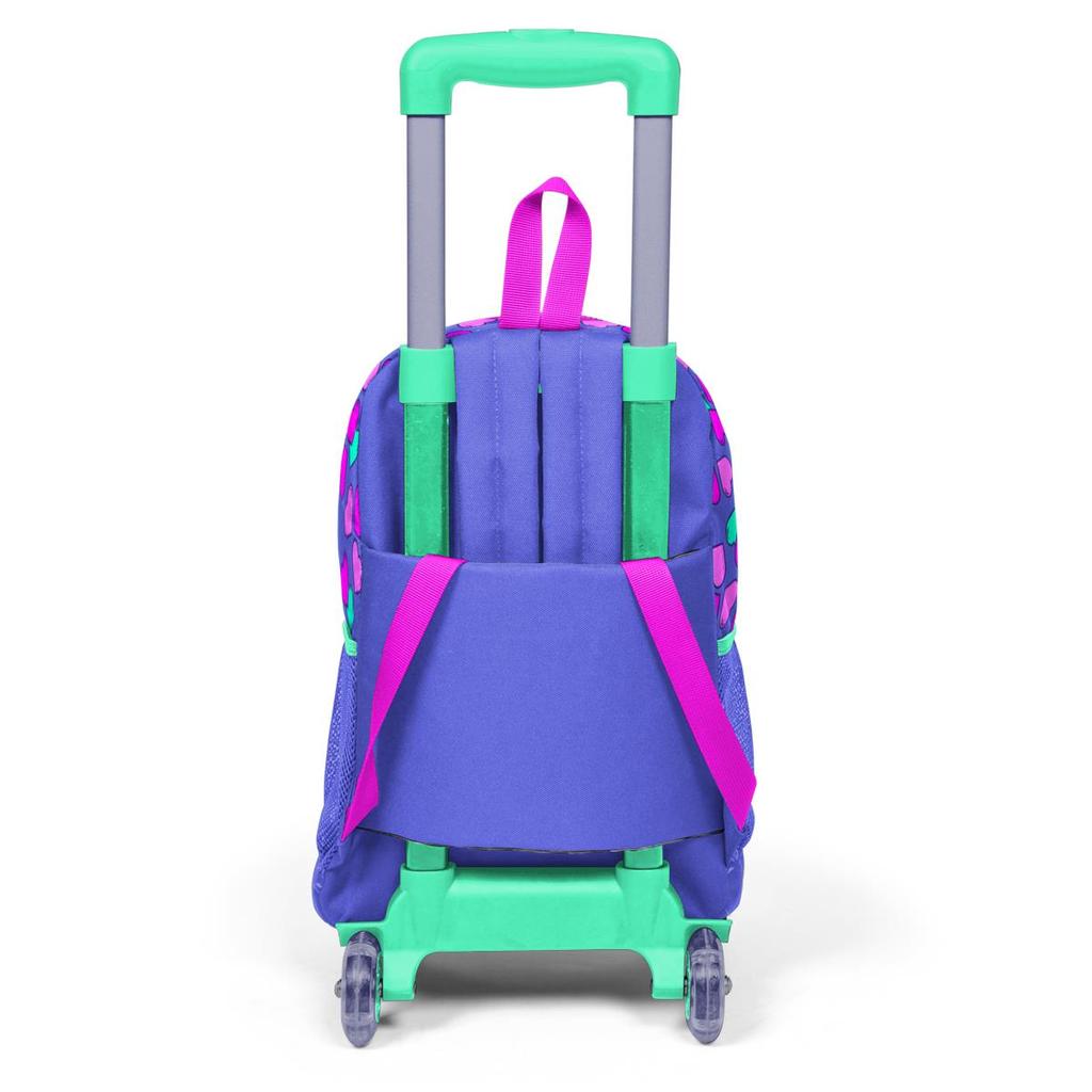 Школьный рюкзак с тремя отделениями Coral High Kids, лавандово-розовое сердце с рисунком 23359