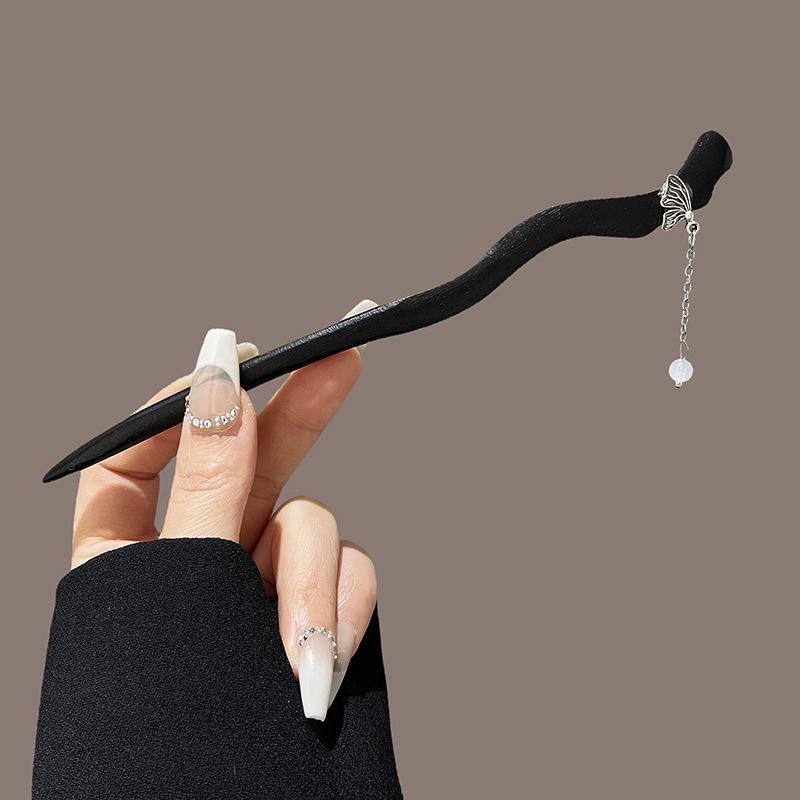 High-End Retro Chinese Tassel Hairpin for Women - Versatile Alloy Hair Clip for Elegant Updos