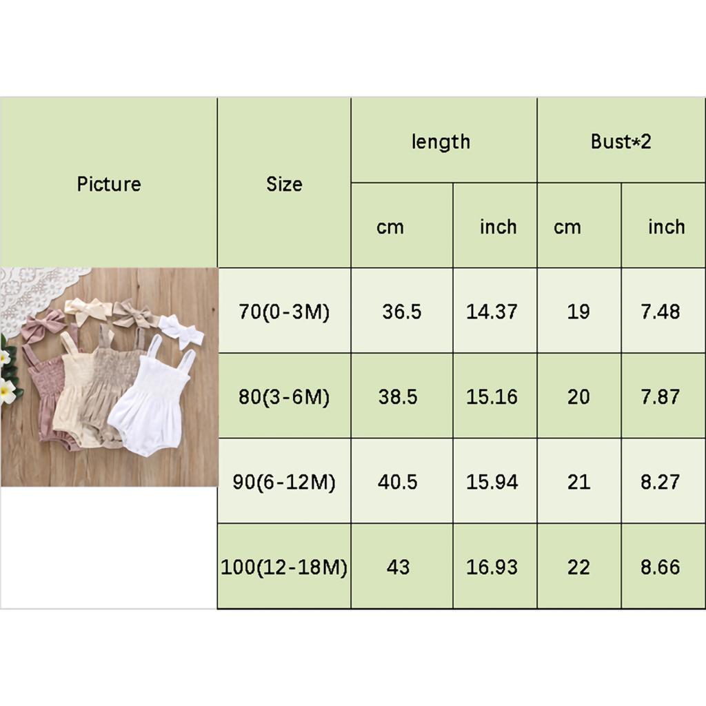 Baby Summer Jumpsuit Outfit Solid Color Ruched Toddler Girl Casual Sleeveless Suspender Rompers and Headband