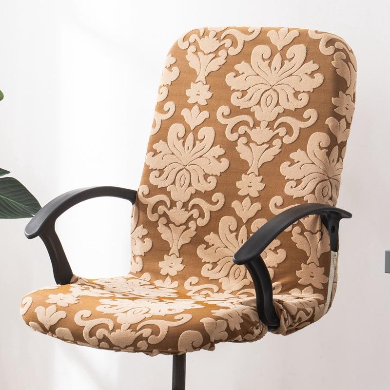 Чехол на офисное кресло, эластичный чехол на стул, жаккардовый чехол на кресло руководителя, нескользящий чехол на сиденье офисного кресла, протектор, чехлы