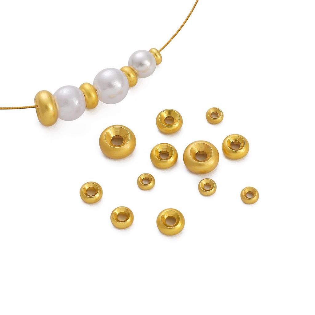 5Pcs Copper Sand Gold Hexagonal Spacer Beads For DIY Jewelry Making Bracelet Earring Necklace