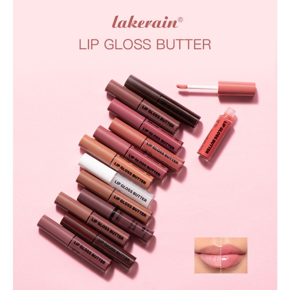 Lakerain Butter Light Lip Glaze Питательный зеркальный блеск для губ Стойкая цветная глазурь для губ Жидкость для окрашивания губ