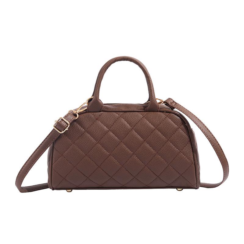 Стиль преппи Осень-Зима Сумка для женщин 2025 Новая Маленькая Стеганая Сумка-подушка Boston Универсальная Сумка через плечо