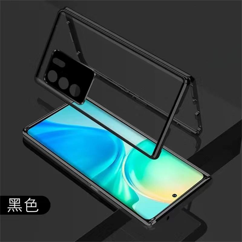 Чехол 360° для Oppo Reno 12 Pro 5G Reno11 11Pro, двустороннее магнитное крепление, металлическая защитная крышка из закаленного стекла