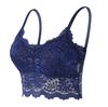 Women Lace Bras Top Embroidery Floral Halter Bra Push Up Casual Strappy Bustier Camisole Vest Top