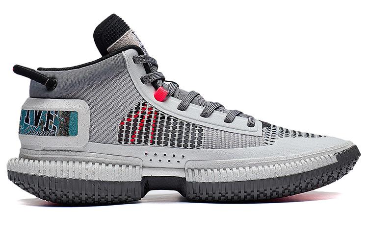 Мужские баскетбольные кроссовки Li-Ning Badfive 3 Ultra Cushioning с противоскользящей и износостойкой подошвой, средняя высота, серые ABFS011-12