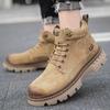 Ботинки Carter Work Boots из натуральной кожи унисекс Frosted - высокие повседневные туфли Martin для активного отдыха, доступны большие размеры