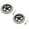 2pcs Wheelchair Wheel Wide 8 Inch Replacement Electric Wheelchair Accessory for Electric Wheelchairs Gray