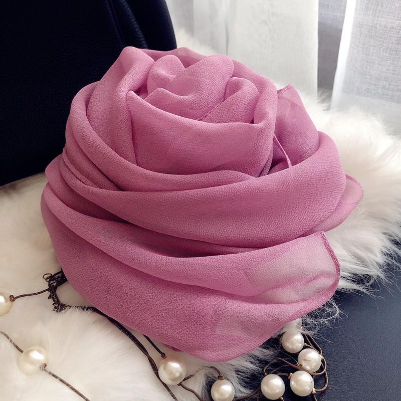 New Versatile Solid Color Dance Scarves Sunscreen Scarves With Good Drape Women'S Long Scarves And Gauze Scarves