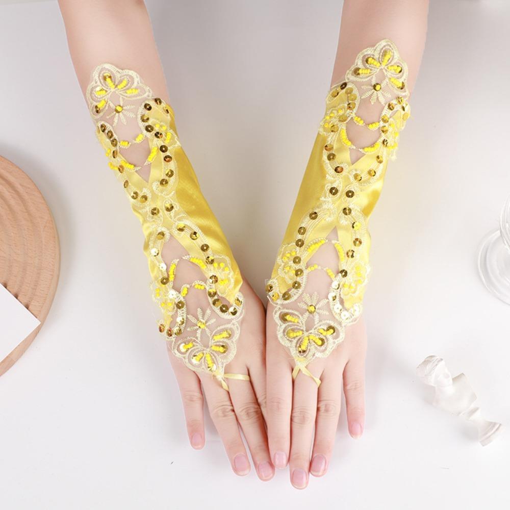 Праздничное платье Свадебные свадебные перчатки Аксессуары для одежды Свадебное платье Варежки Вечерний выпускной декор Леди