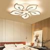 LED Floral Ceiling Light with Remote Control Dimmable Ceiling Lamp Soft Light Eye Protection Lamp for Living Room & Bedroom