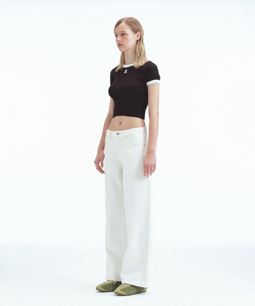 REST&RECREATION Ribbed Coloration Knit - Black