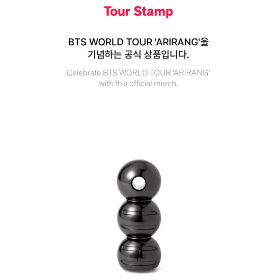 Предзаказ Штамп BTS World Tour ARIRANG Tour