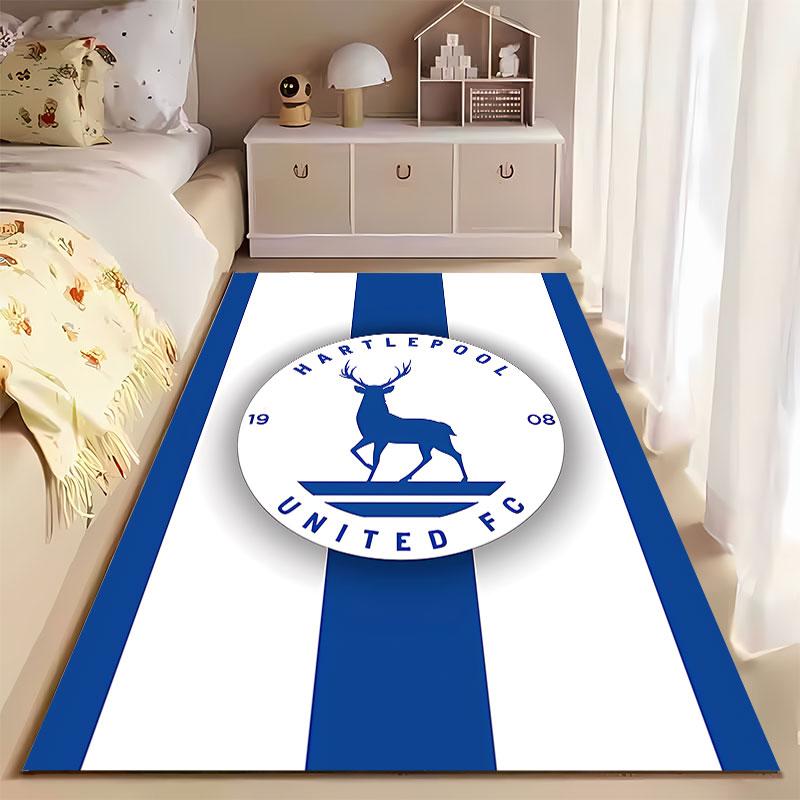 Hartlepool United FC Logo Carpet suitable as a non-slip mat for the living room or bedroom sofa