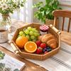 Double Handle Storage Basket Compact Storage Bin Imitation Rattan Woven Baskets  Home Organization