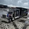 1:24 Peterbilt 389 Седельный Тягач Полуприцеп Сплав Металл Литье под Давлением Модель Автомобиля Домашний Декор Настольные Дисплейные Украшения Коллекция