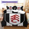 Fulham F.C  Pattern Bedding Quilt Set Quilt Cover Pillowcase Home Decoration Birthday Gift (1 * duvet cover + 2 * pillowcase, without core)
