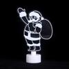 Pleasure Holiday Santa E-iffel Towers Colorful LED Acrylic Plate Light Table Lamp Christmas Decor