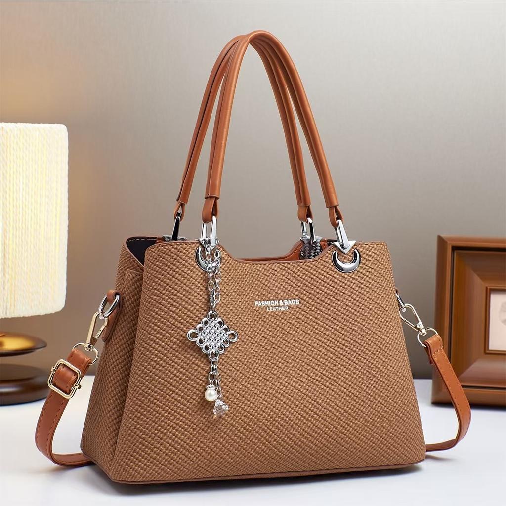 Новая модная сумка Macaron, многослойная, большая вместимость, сумка на одно плечо, холщовая текстура, сумка через плечо для женщин