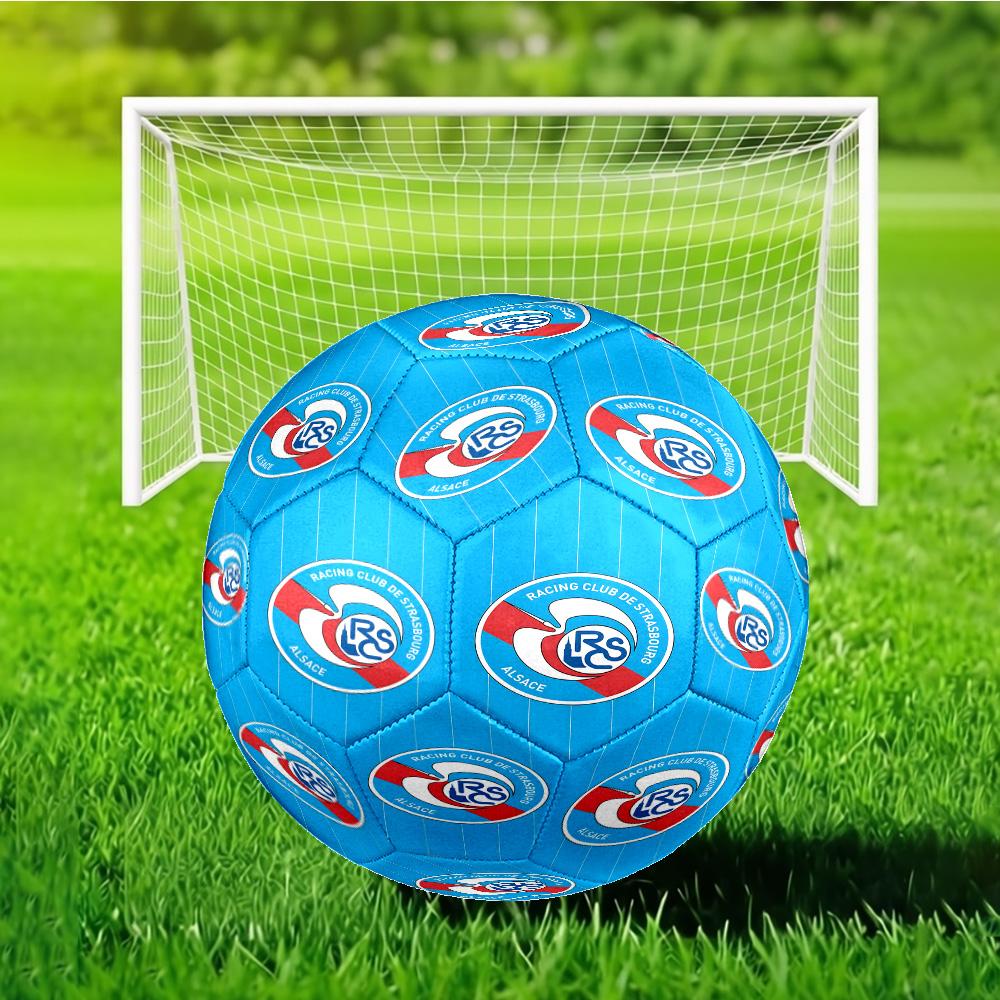 Racing Club Strasbourg Crest Soccer Ball Size 5 Soccer Ball, Machine-stitched, Soft and Comfortable, Suitable for Training and Matches Fan Gift