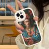 Fashion F-Frida K-KahlosS Leather Phone Case For IPhone 16 15 14 13 11 12 Pro Max Mini Plus Back Cover