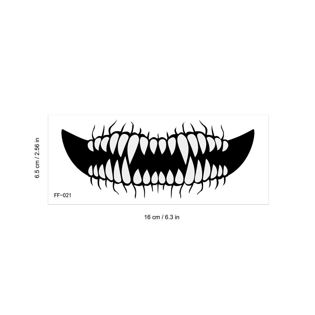 Waterproof Halloween Horror Scar & Face Tattoo Stickers