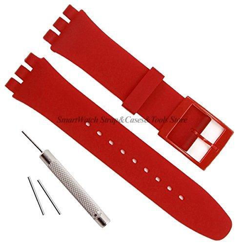 Мягкий силиконовый ремешок 12мм 16мм 17мм 19мм 20мм для Swatch, разноцветный прозрачный ремешок для часов, сменный ремешок, с инструментом