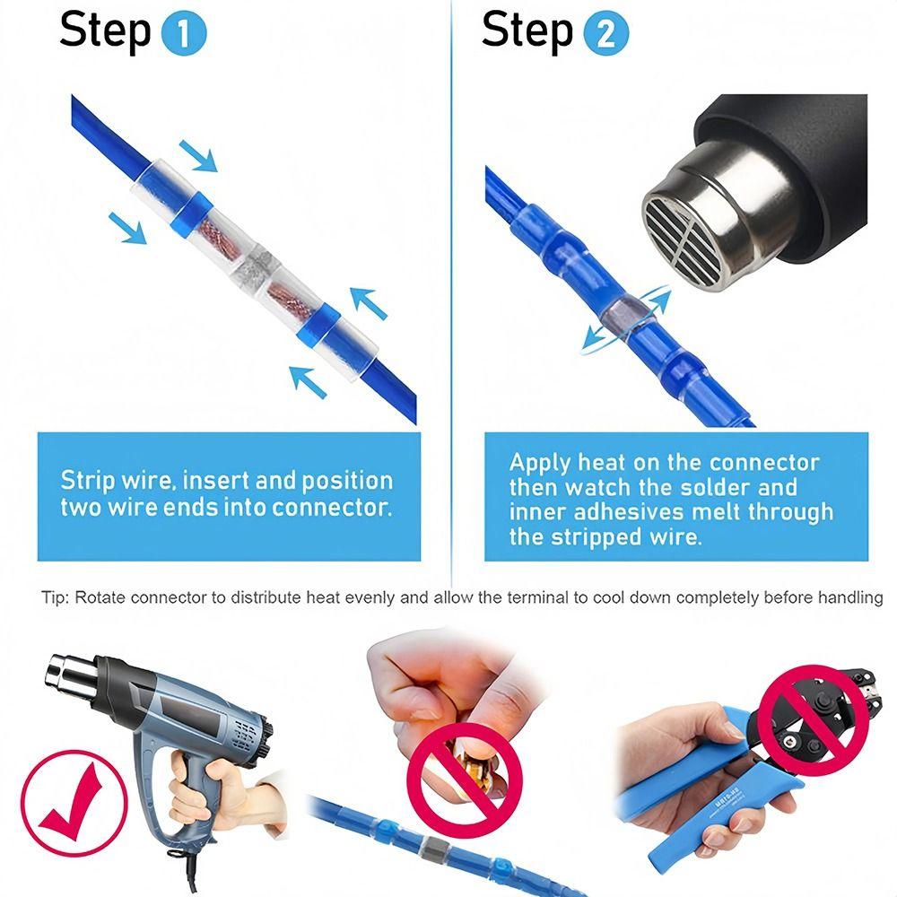 500Pcs/Set Insulated Electrical Wire Terminal With Solder Seal Electric Connector Set