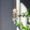 1Pc Natural Stone Crystal Mesh Pendant, Window Decoration, Wedding, Garden, Porch Decoration, Car Decoration, Ideal Gift for Friends