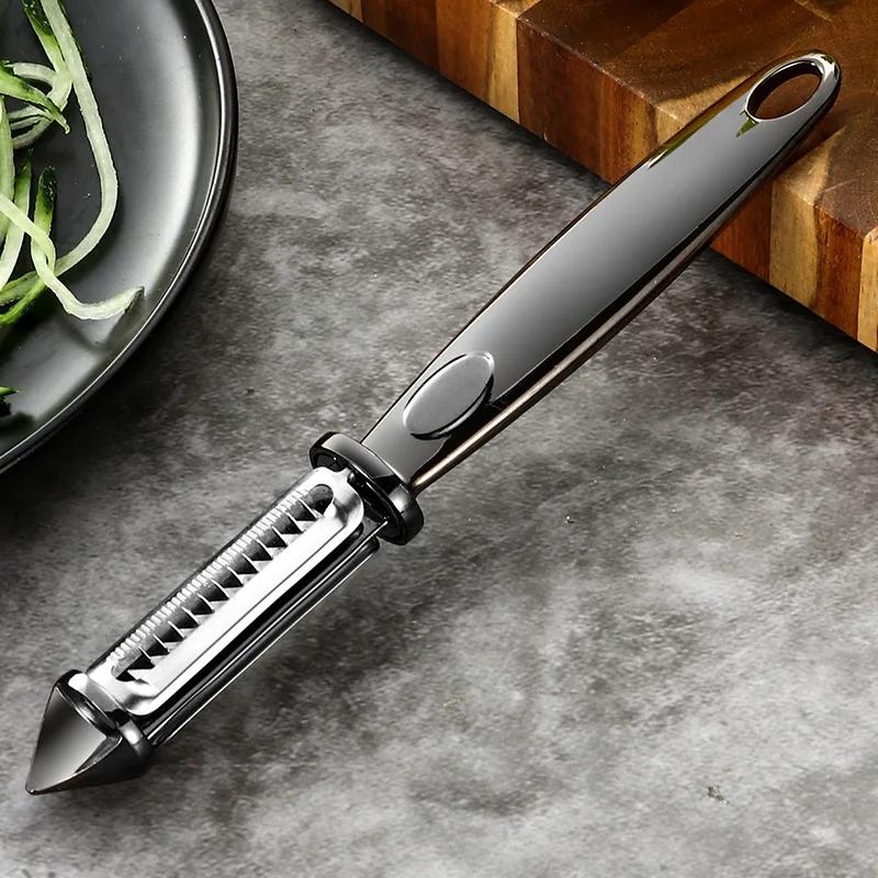 Многофункциональная овощечистка из нержавеющей стали, резак для огурцов и моркови, терка для картофеля и моркови, кухонные принадлежности