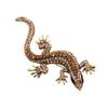 Women Pin Bag Clothes Label Animal Brooch Retro Lizard Gecko Brooch Rhinestone