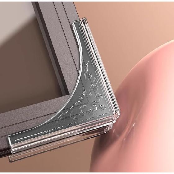 Metal Corner Protector, 4 Pcs Antique Edge Safety Guard Cabinet Furniture Corner Bumpers,Table Corner Protectors,Cover Damaged Corners on Coffee
