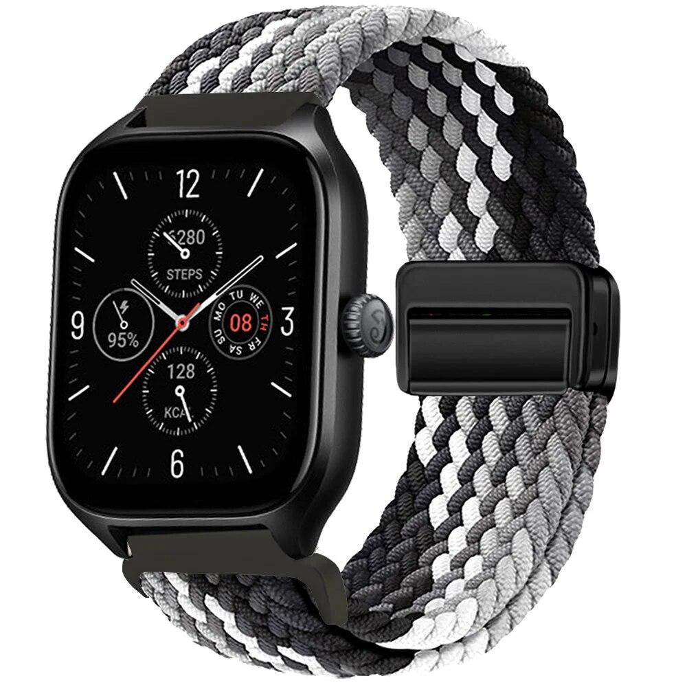 Плетеные ремешки Solo loop Для Amazfit GTS/2e/3/4/GTS2 Mini/GTR 47/GTR2/4/3/Pro ремешок Браслет Amazfit bip 6 20мм/22мм Ремешок для часов