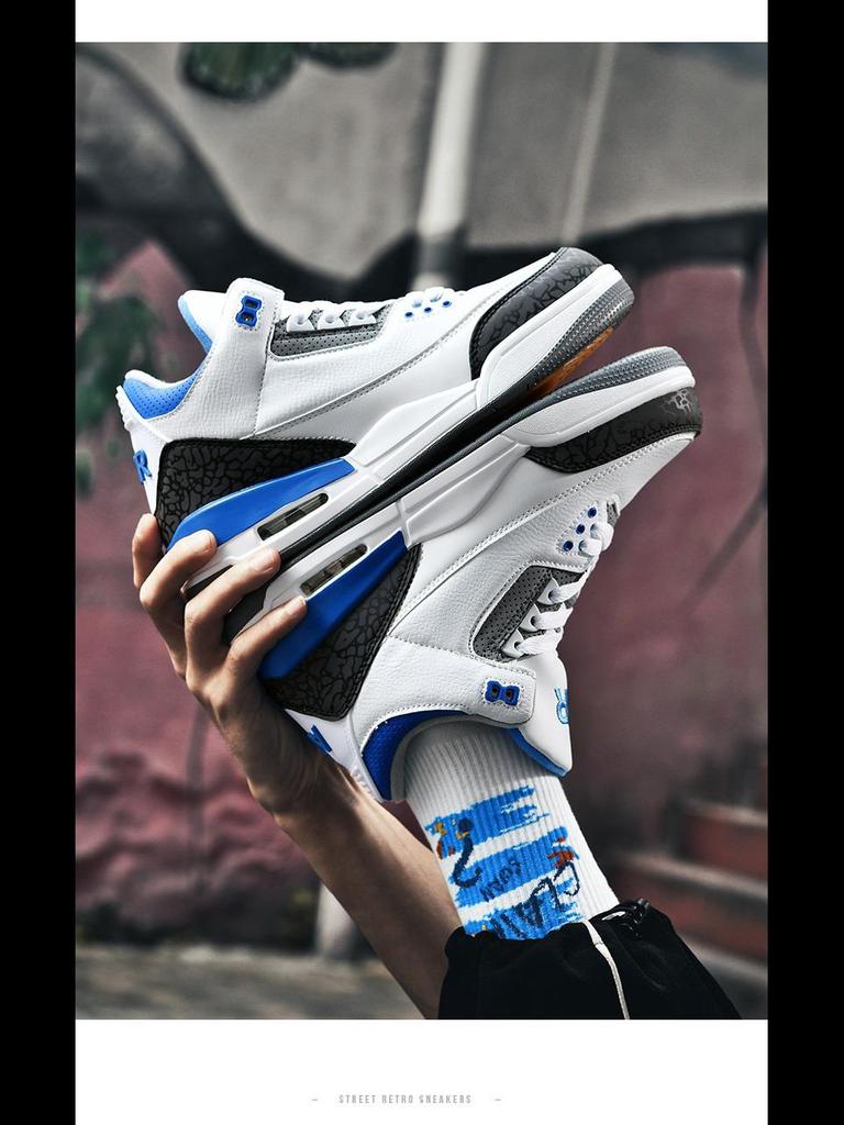 Men's AJ33 Basketball Sneakers, Black Cement, Youth Sports Air Cushion Shoes